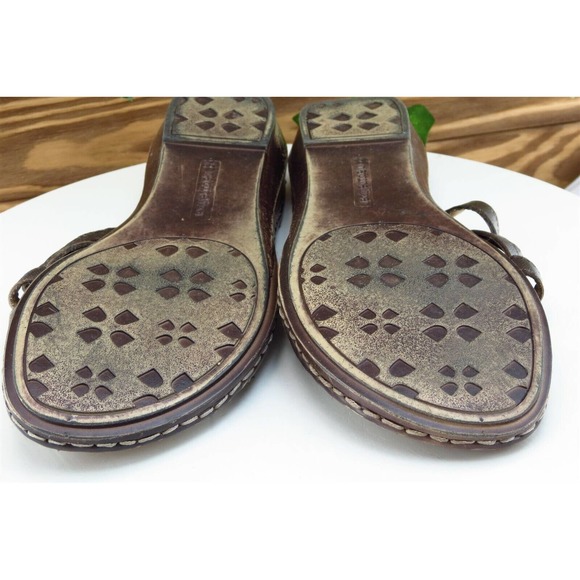 Naturalizer Sz 9.5 M Brown Slide Leather Women Sandals Leanna - Picture 8 of 8